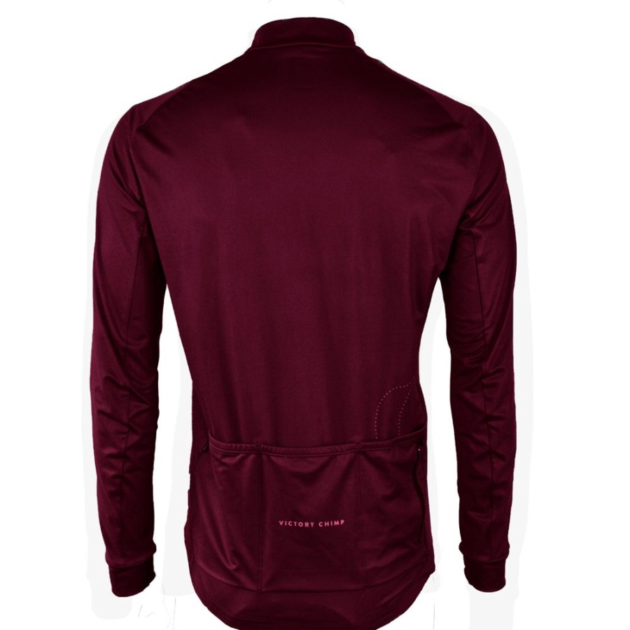 Men'S Victory Chimp Jerseys | Signature Men'S Long Sleeve Thermal Jersey Burgundy