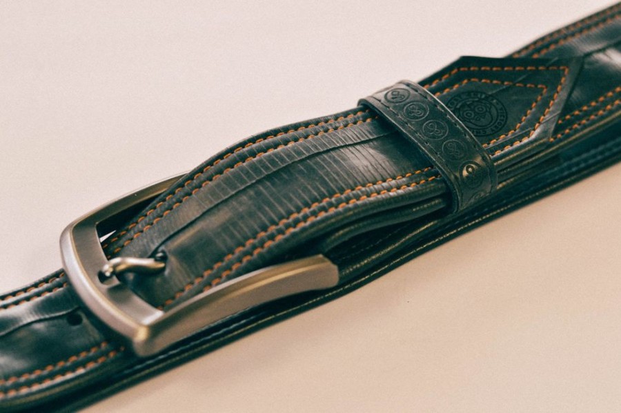 Men'S Victory Chimp Belts | Victory Chimp X Cycle Of Good Recycled Inner Tube Belt