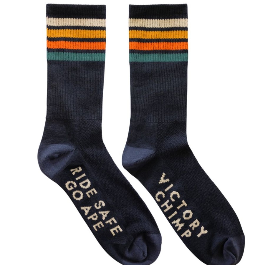 Men'S Victory Chimp Socks | Merino Wool Socks (Stampen Stripes)