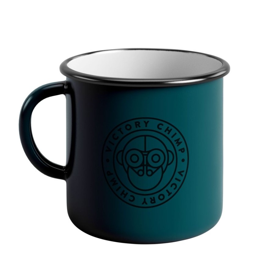 For The Home Victory Chimp | Victory Chimp Enamel Mug (Teal)