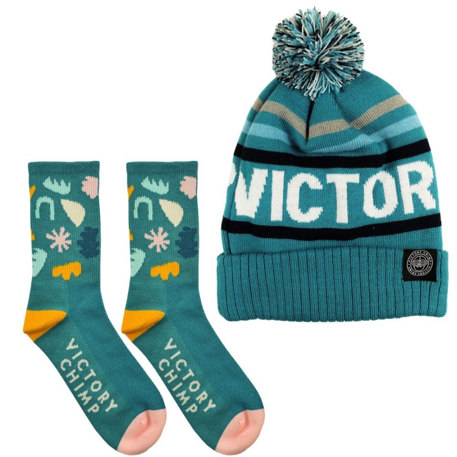 Men'S Victory Chimp Caps & Hats | Bobble & Sock Bundle (Papercuts)