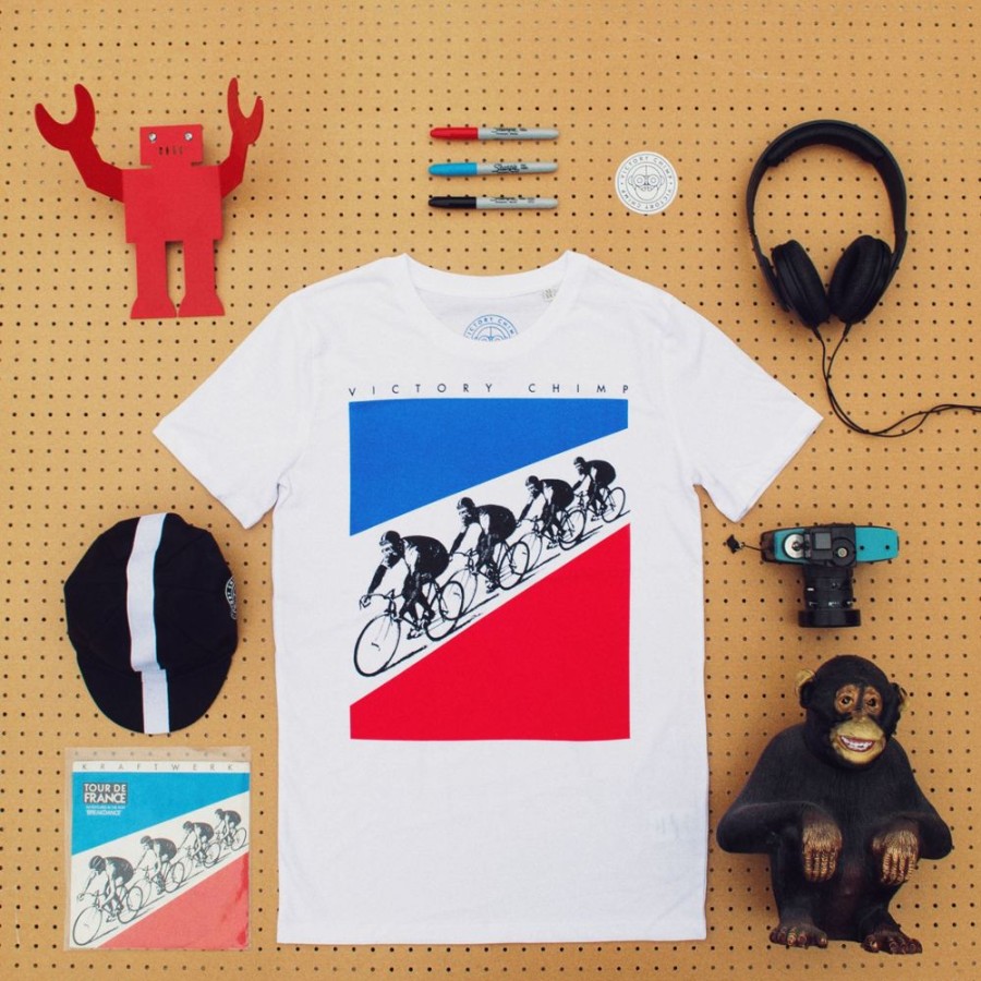 Men'S Victory Chimp T-Shirts | Tour De Singe Organic Cotton Cycling T-Shirt