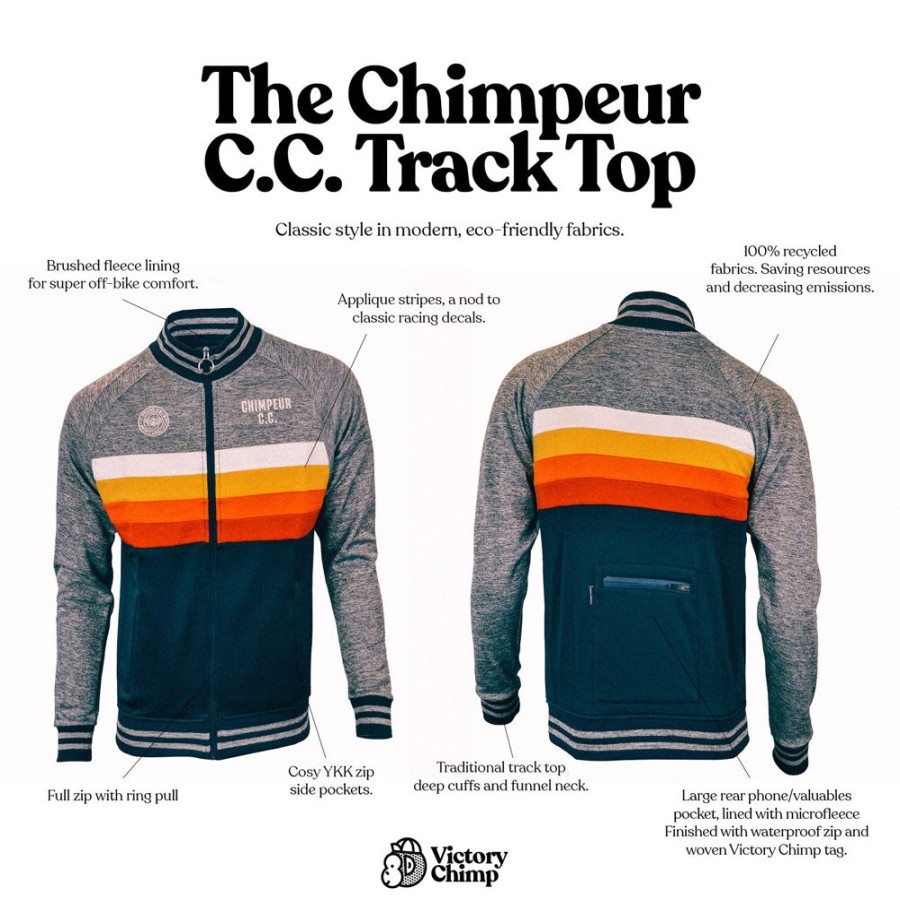 Men'S Victory Chimp Track Tops | Casual Commuter Bundle (Navy)