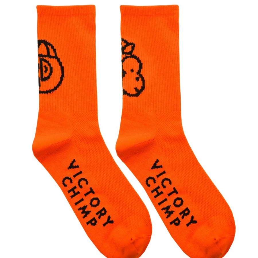 Men'S Victory Chimp Socks | Chimpeur Merino Wool Winter Socks (Orangutan Orange)