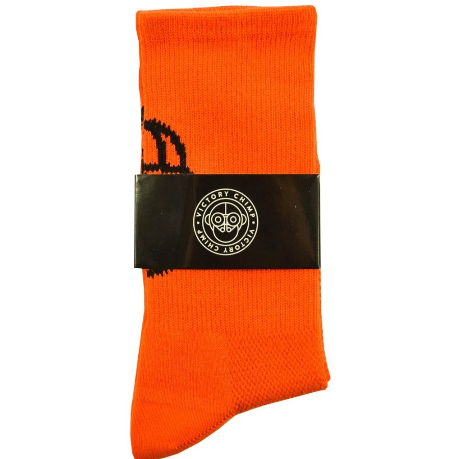 Men'S Victory Chimp Socks | Chimpeur Merino Wool Winter Socks (Orangutan Orange)