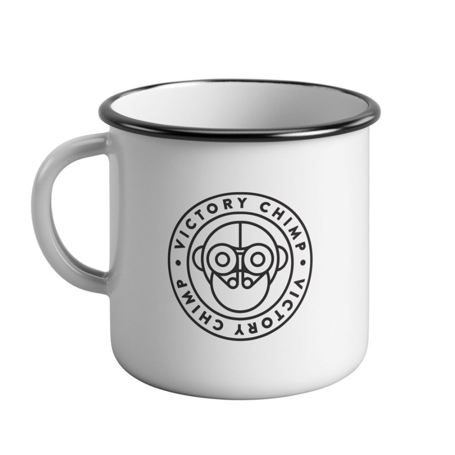 For The Home Victory Chimp | Victory Chimp Enamel Mug (White)