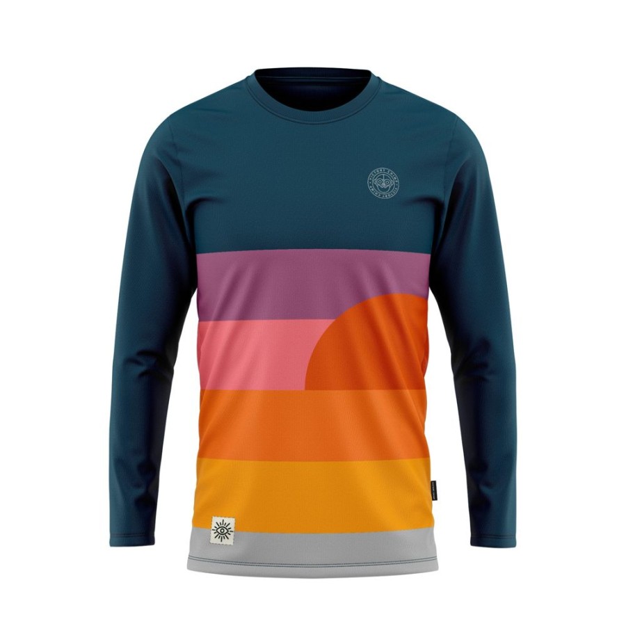 Men'S Victory Chimp Jerseys | Out There Ls Trail Shirt 2 Sunset