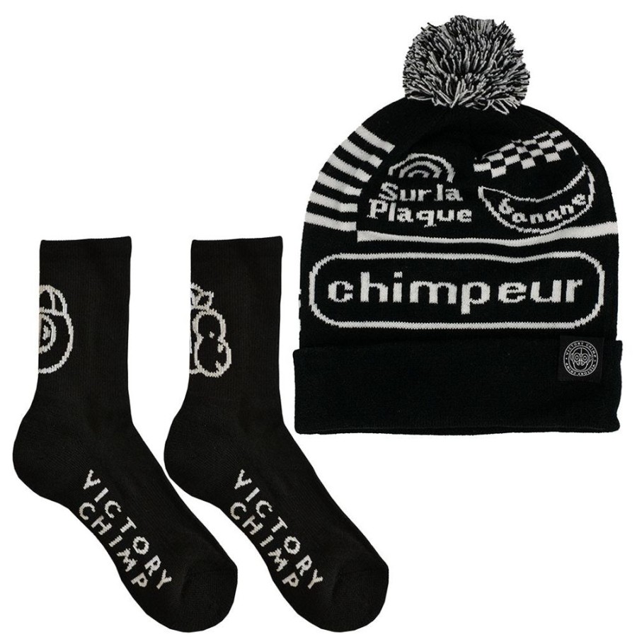 Men'S Victory Chimp Caps & Hats | Bobble & Merino Sock Bundle (Team Chimp)