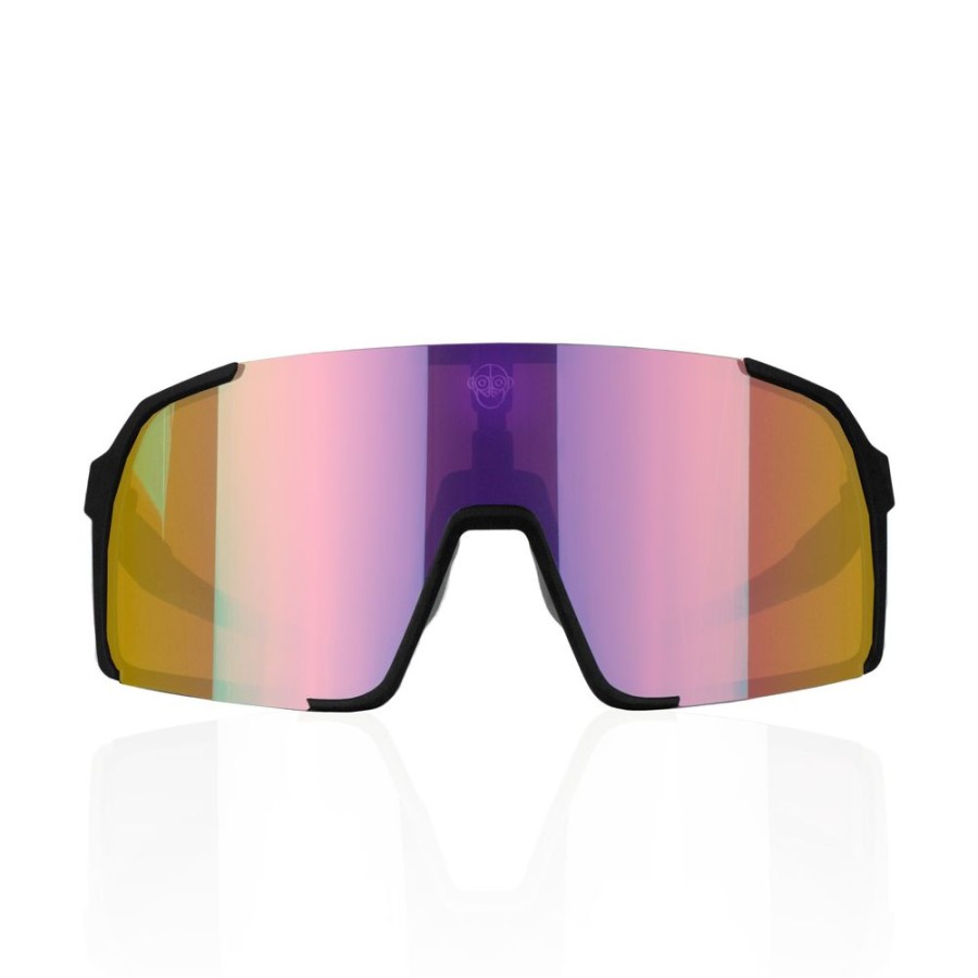 Men'S Victory Chimp Sunglasses | A.P.E. Optics Vega Evo Sunglasses (Matte Black W/ Jet Fuel Mirror Lens)