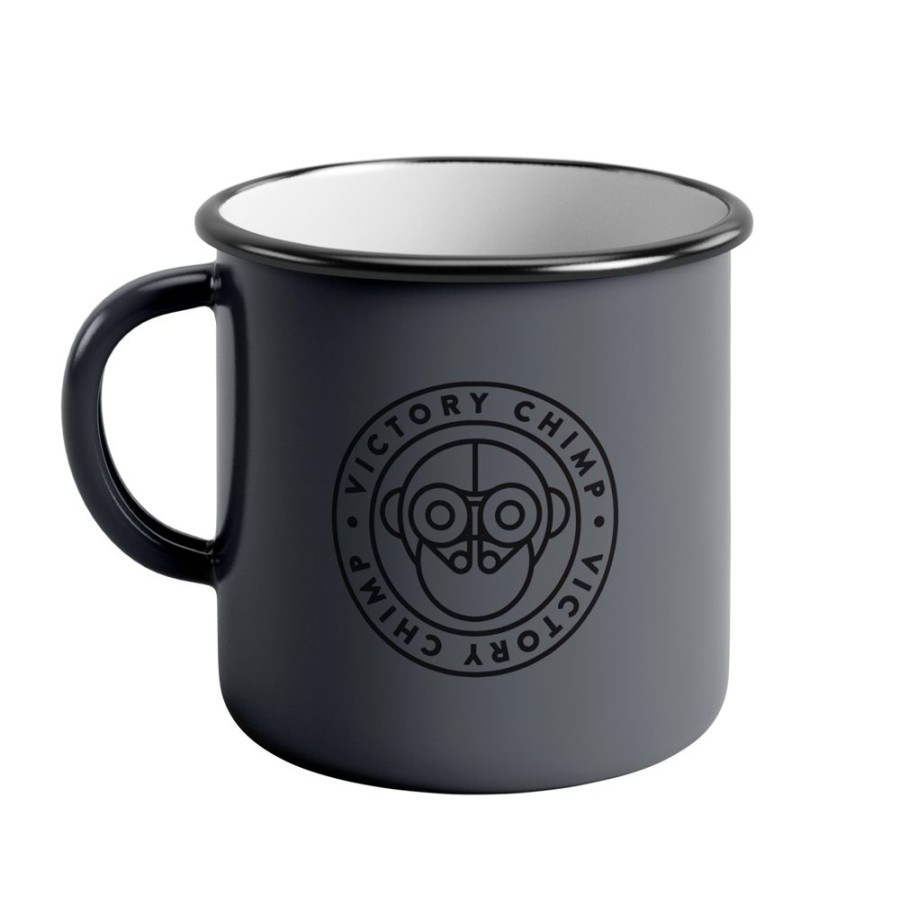 For The Home Victory Chimp | Victory Chimp Enamel Mug (Grey)