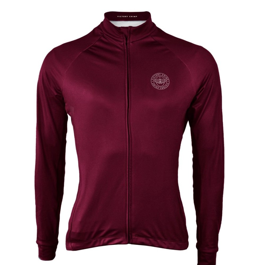 Women'S Victory Chimp Jerseys | Signature Women'S Long Sleeve Thermal Jersey Burgundy