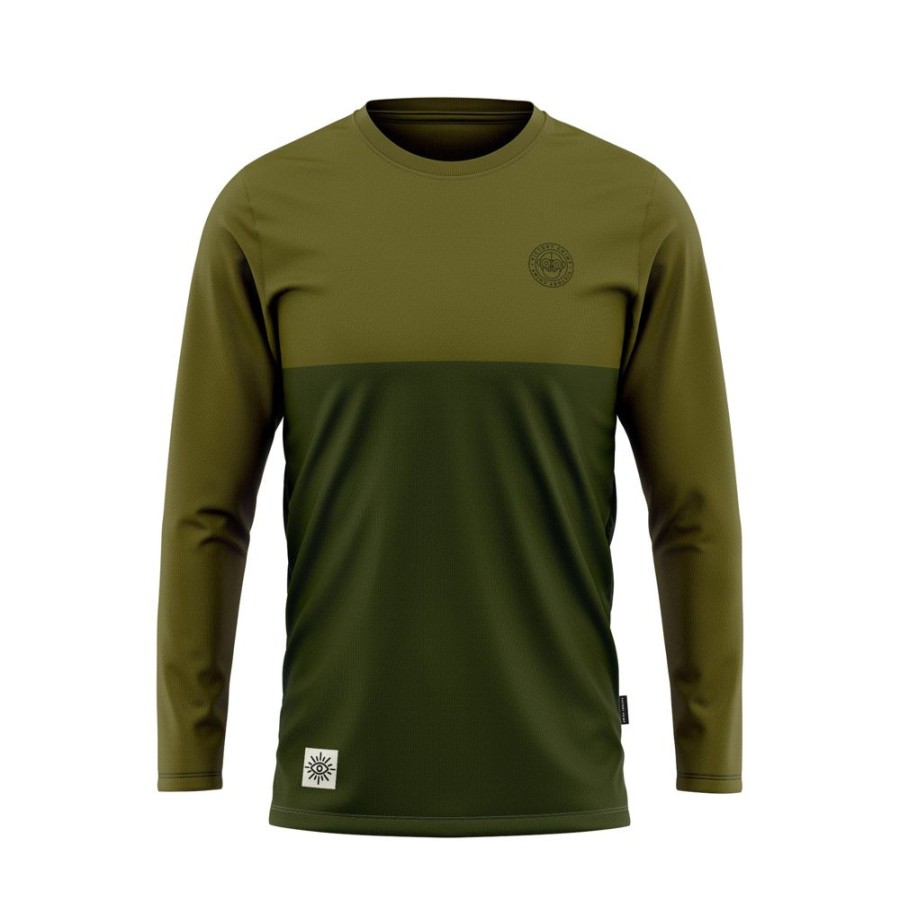 Men'S Victory Chimp Jerseys | Out There Ls Trail Shirt 2 Forest Fade