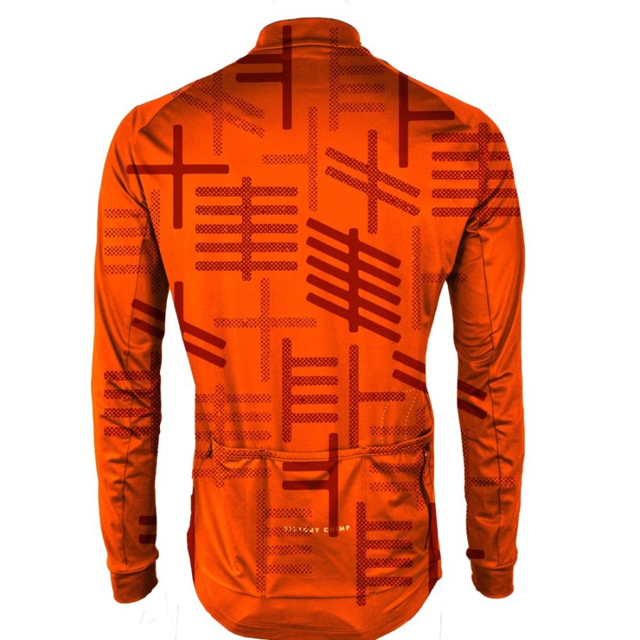 Men'S Victory Chimp Jerseys | Ogham Orange Men'S Long Sleeve Thermal Jersey