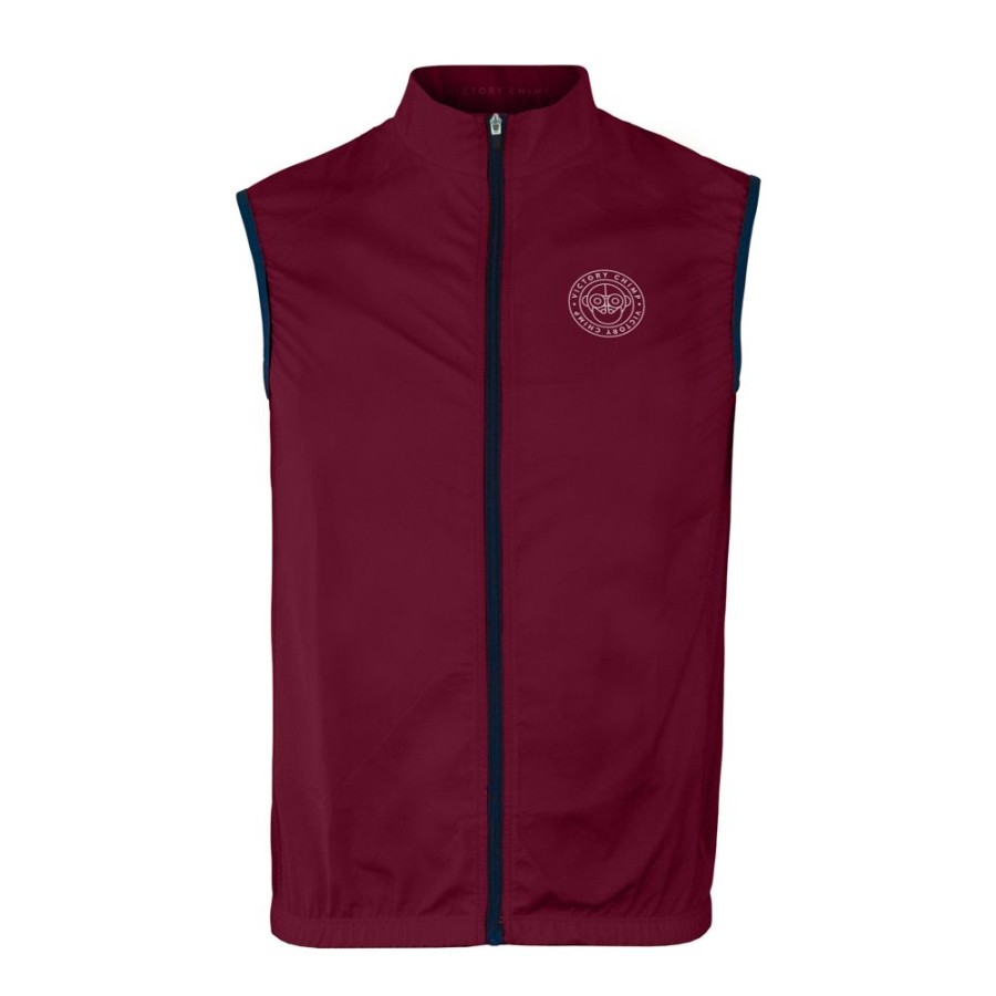 Men'S Victory Chimp Gilets | Men'S Signature Packable Gilet (Burgundy)