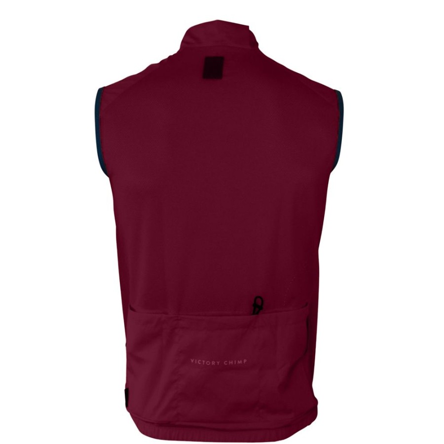 Men'S Victory Chimp Gilets | Men'S Signature Packable Gilet (Burgundy)