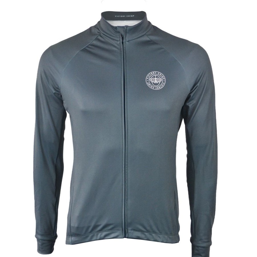 Men'S Victory Chimp Jerseys | Signature Men'S Long Sleeve Thermal Jersey Slate Grey