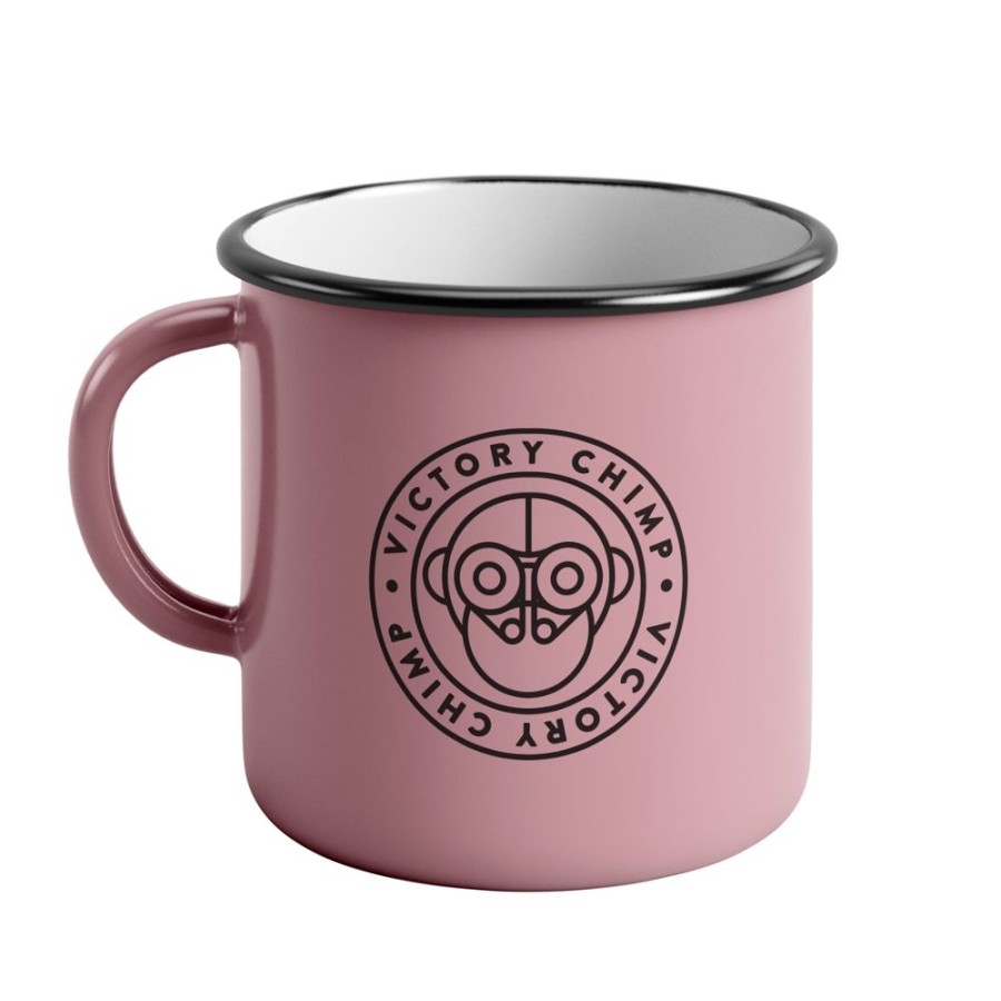 For The Home Victory Chimp | Victory Chimp Enamel Mug (Pink)