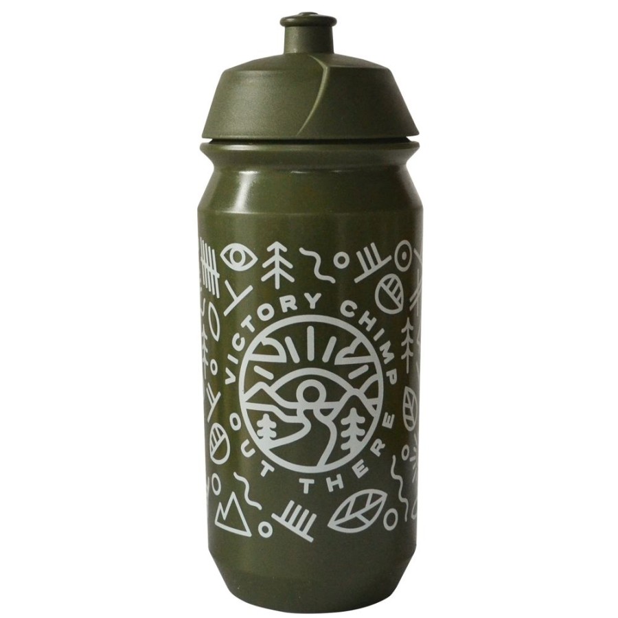 For The Bike Victory Chimp | Out There Water Bottle (500Cc Olive)