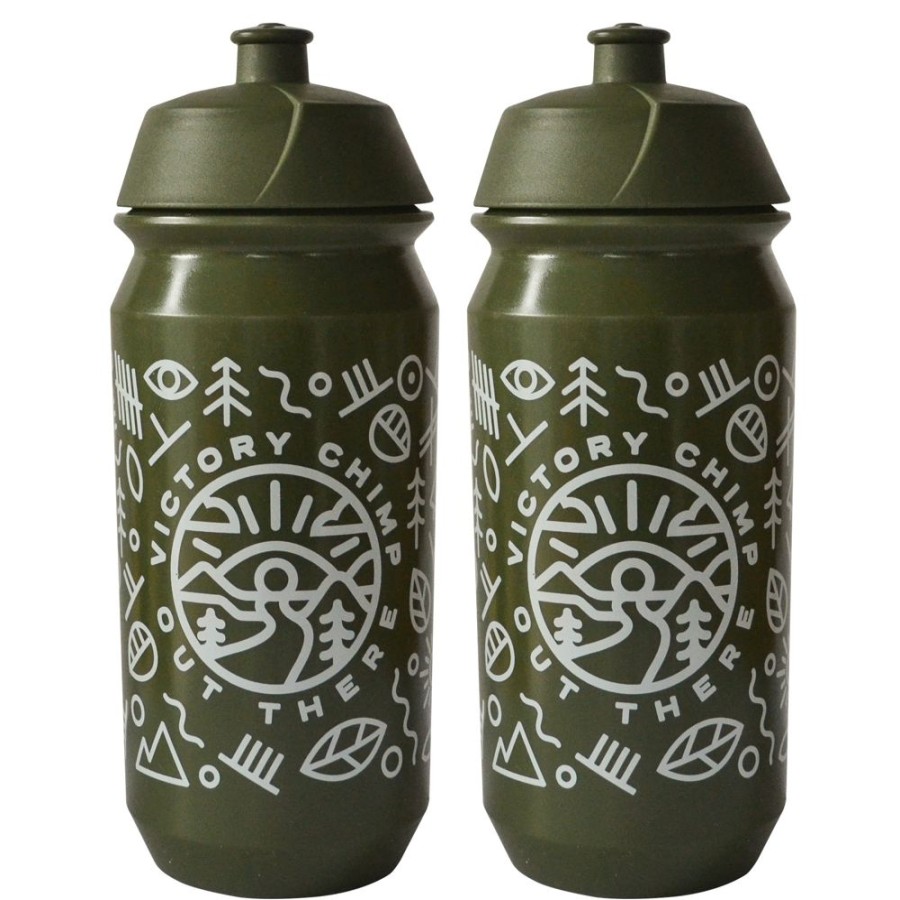 For The Bike Victory Chimp | Out There Water Bottle (500Cc Olive)