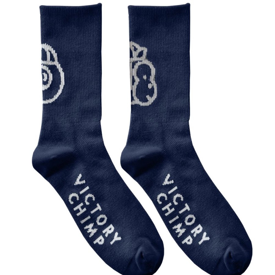 Men'S Victory Chimp Socks | Signature Chimpeur High Top Socks (Navy)