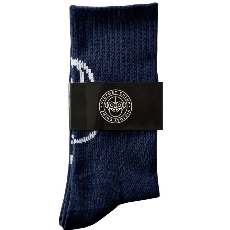 Men'S Victory Chimp Socks | Signature Chimpeur High Top Socks (Navy)