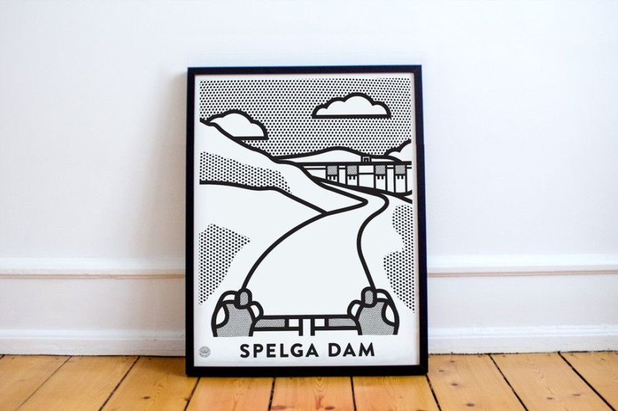 For The Home Victory Chimp | Up! Up! Up! Spelga Dam (Mono) Cycling Art Print